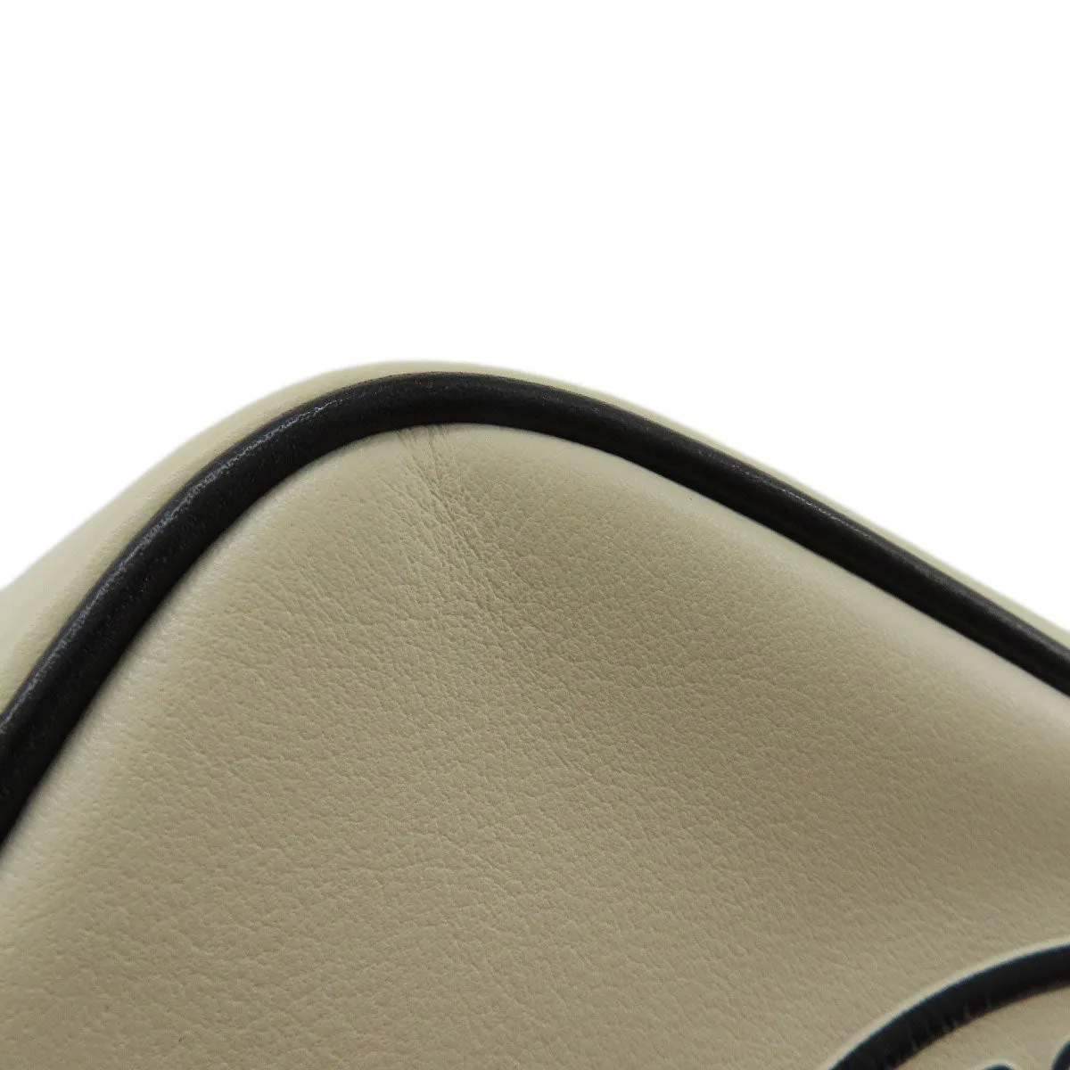 MARC JACOBS Shoulder Bag leather white logo Women Used
