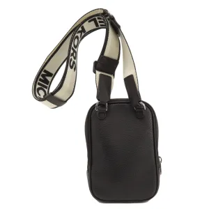 MICHAEL KORS Shoulder Bag canvas black MK signature Women Used