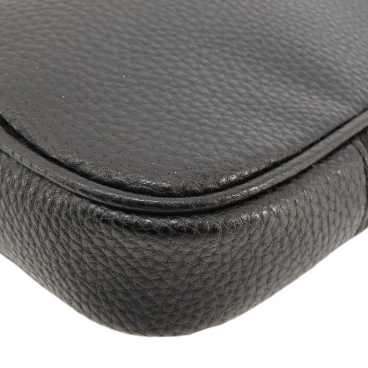 MICHAEL KORS Shoulder Bag canvas black MK signature Women Used
