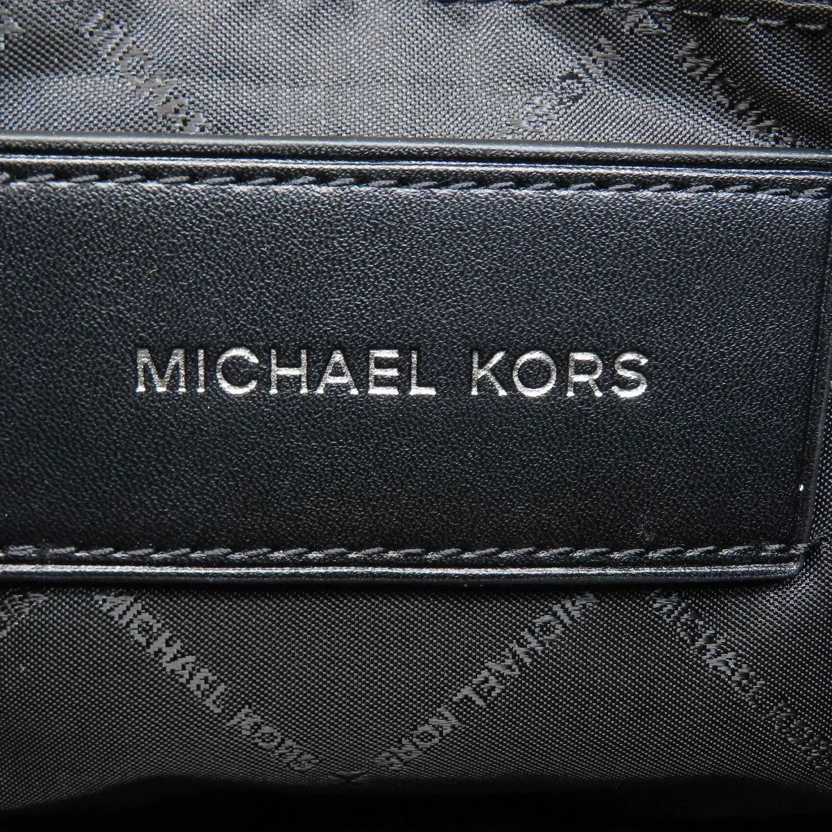 MICHAEL KORS Shoulder Bag leather beige MK signature