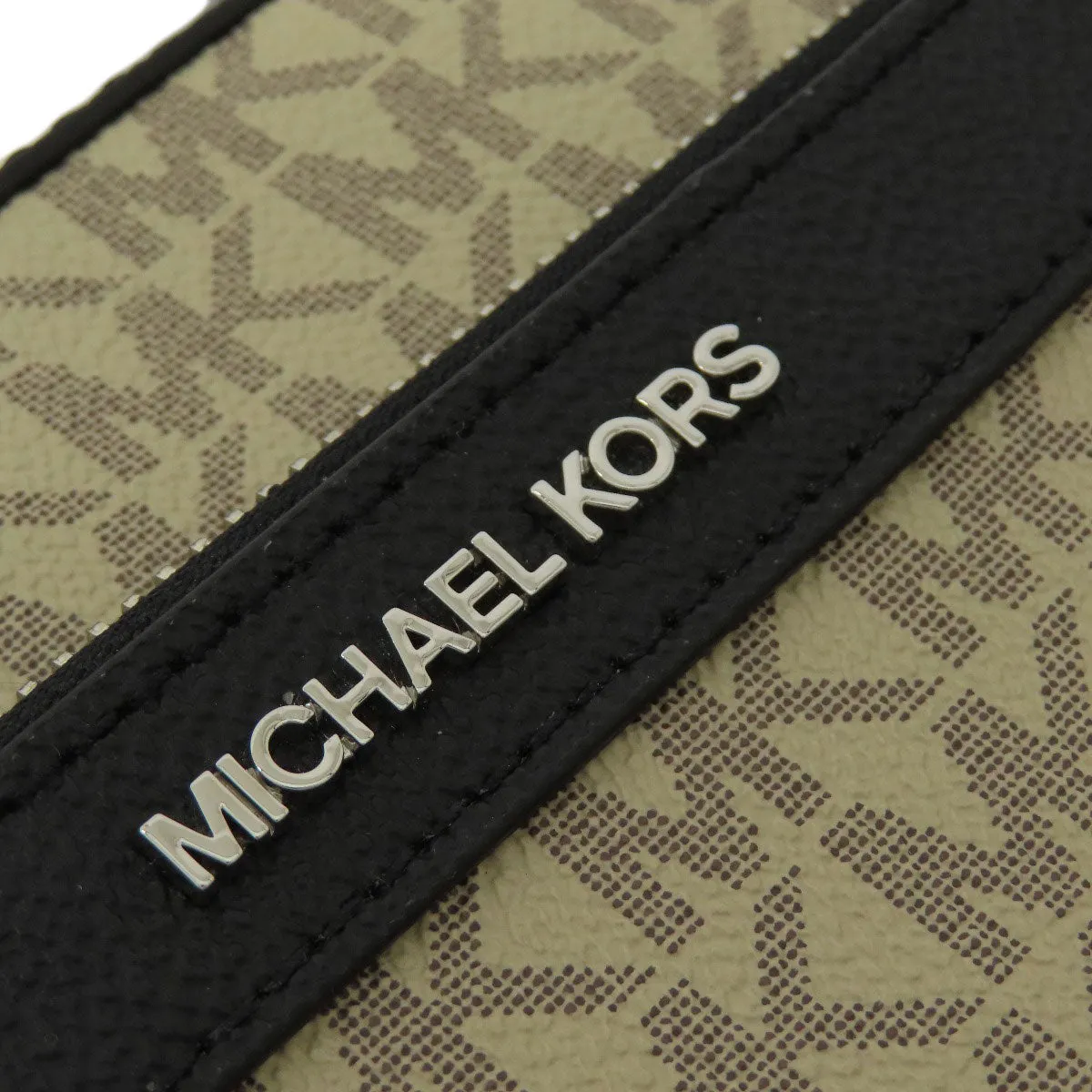 MICHAEL KORS Shoulder Bag leather beige MK signature
