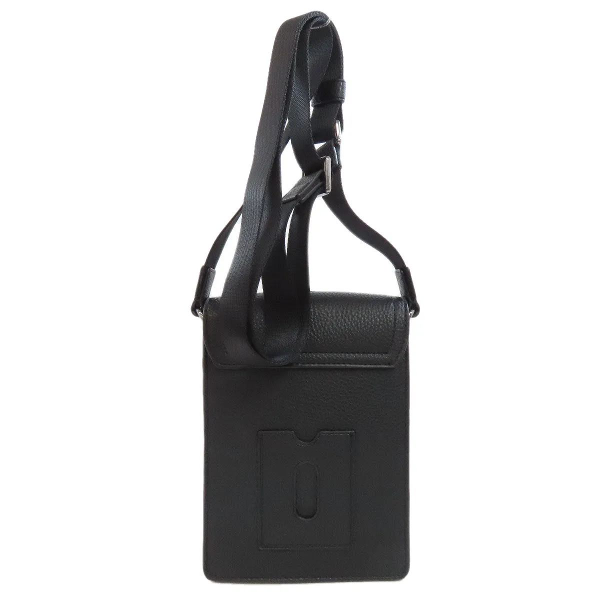 MICHAEL KORS Shoulder Bag leather black logo Women Used