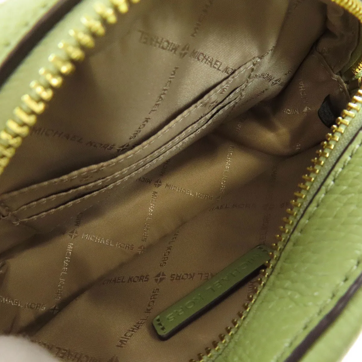 MICHAEL KORS Shoulder Bag leather green logo Women Used