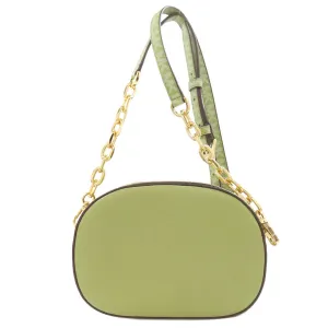 MICHAEL KORS Shoulder Bag leather green logo Women Used