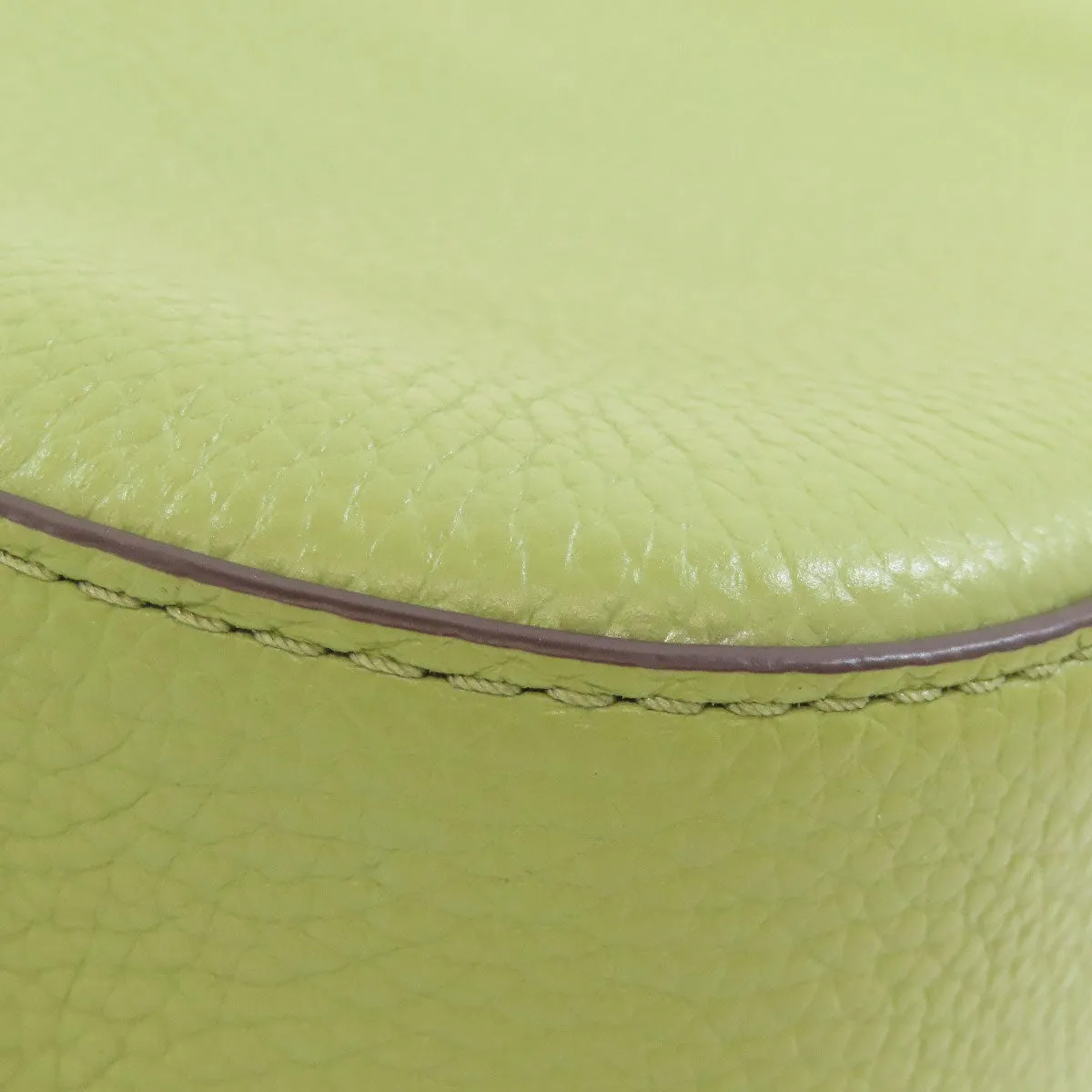 MICHAEL KORS Shoulder Bag leather green logo Women Used