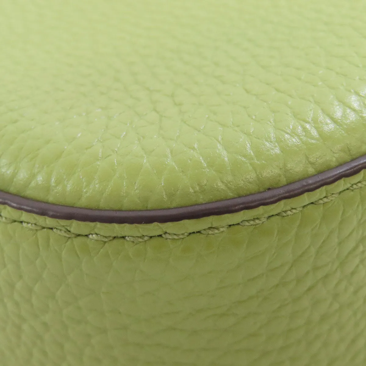 MICHAEL KORS Shoulder Bag leather green logo Women Used