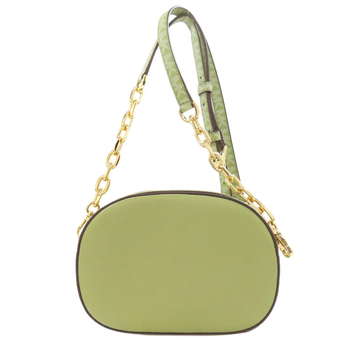 MICHAEL KORS Shoulder Bag leather green logo Women Used