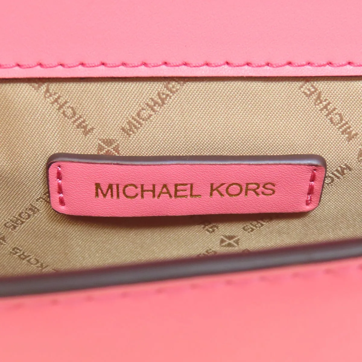 MICHAEL KORS Shoulder Bag leather pink ChainShoulder Women Used