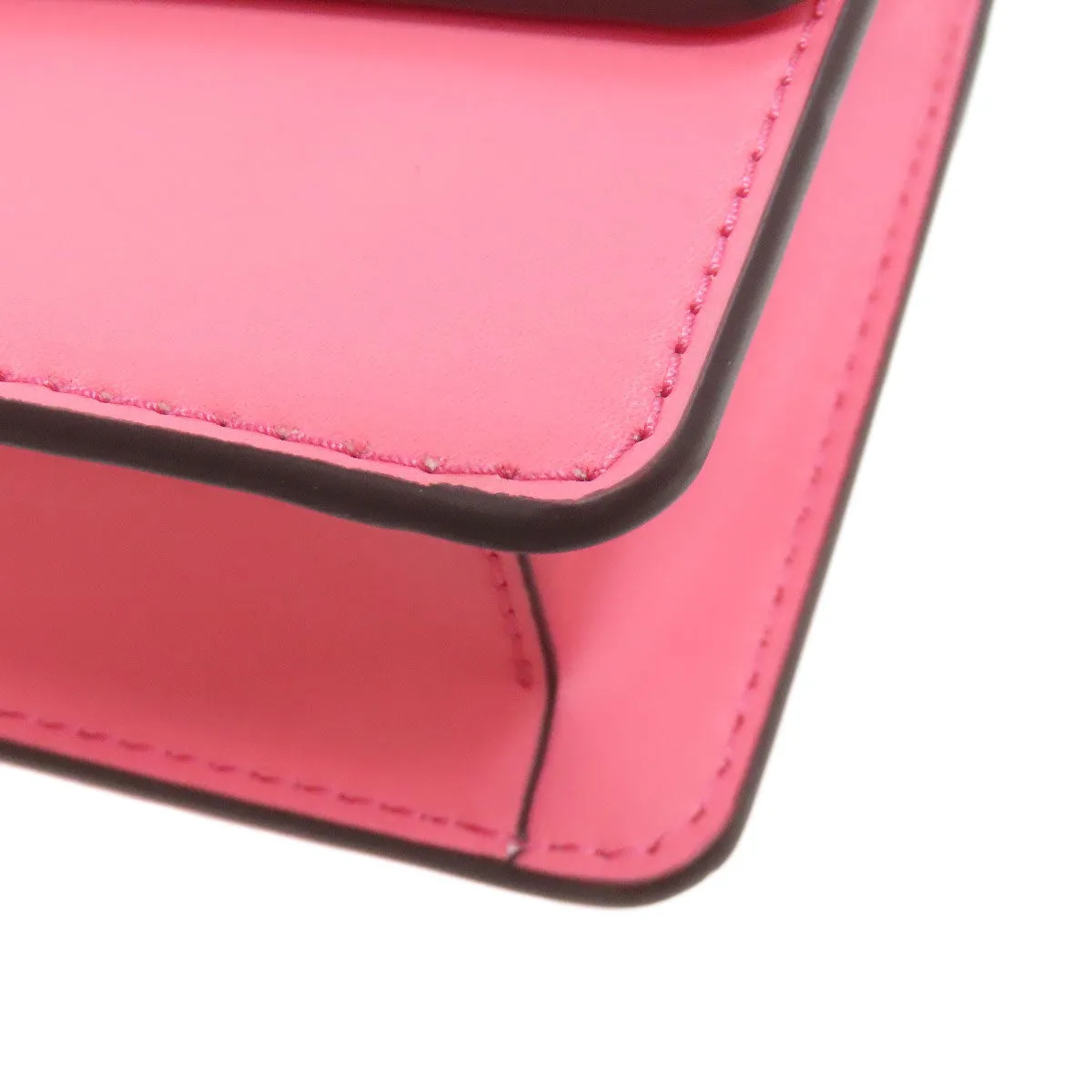 MICHAEL KORS Shoulder Bag leather pink ChainShoulder Women Used