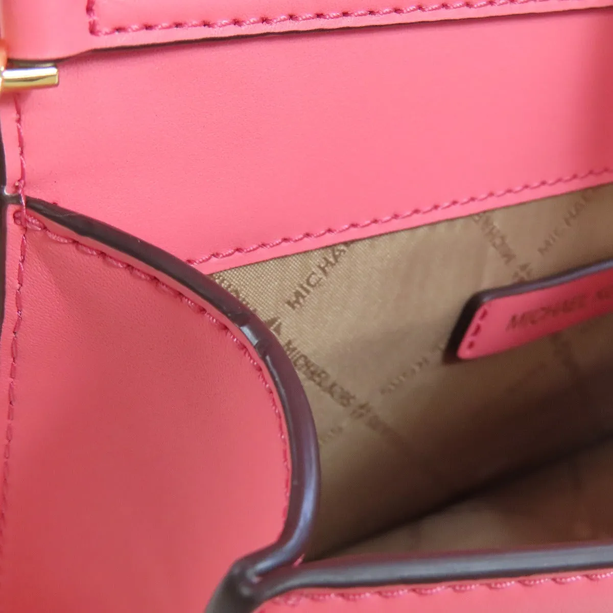 MICHAEL KORS Shoulder Bag leather pink ChainShoulder Women Used