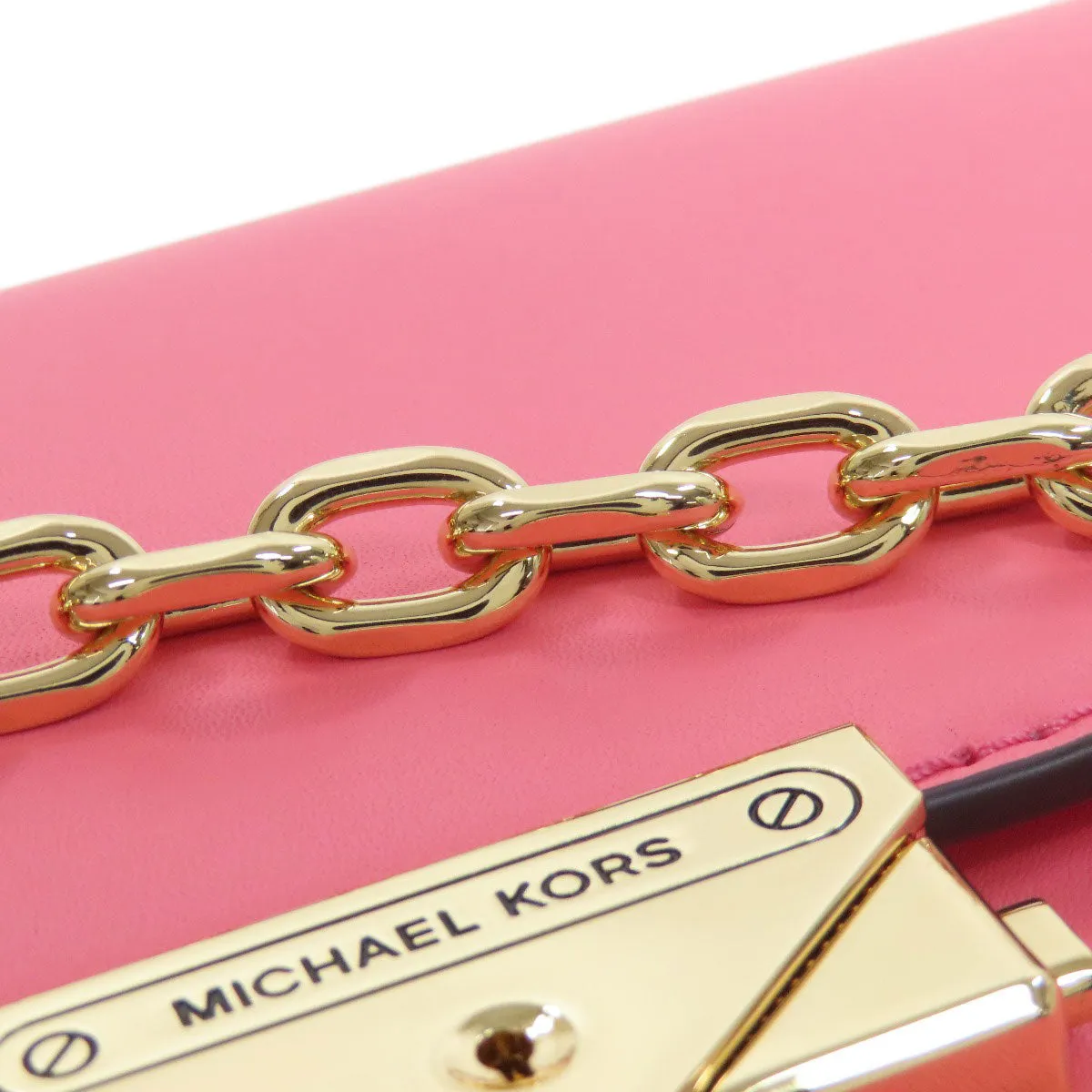MICHAEL KORS Shoulder Bag leather pink ChainShoulder Women Used