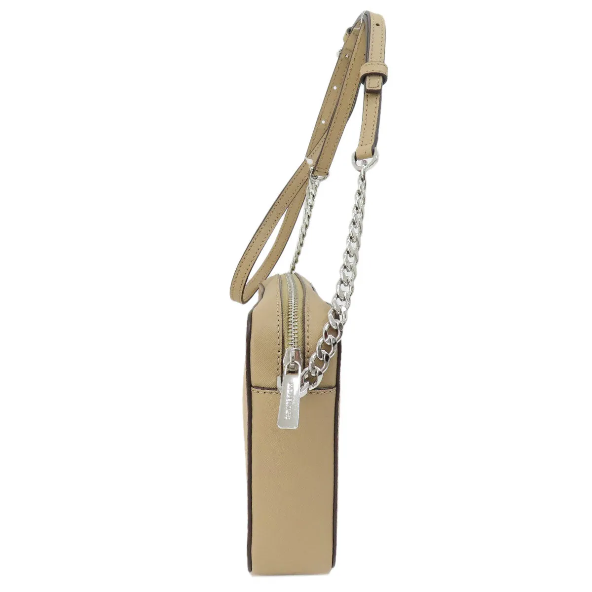 MICHAEL KORS Shoulder Bag PVC beige logo ChainShoulder Women Used