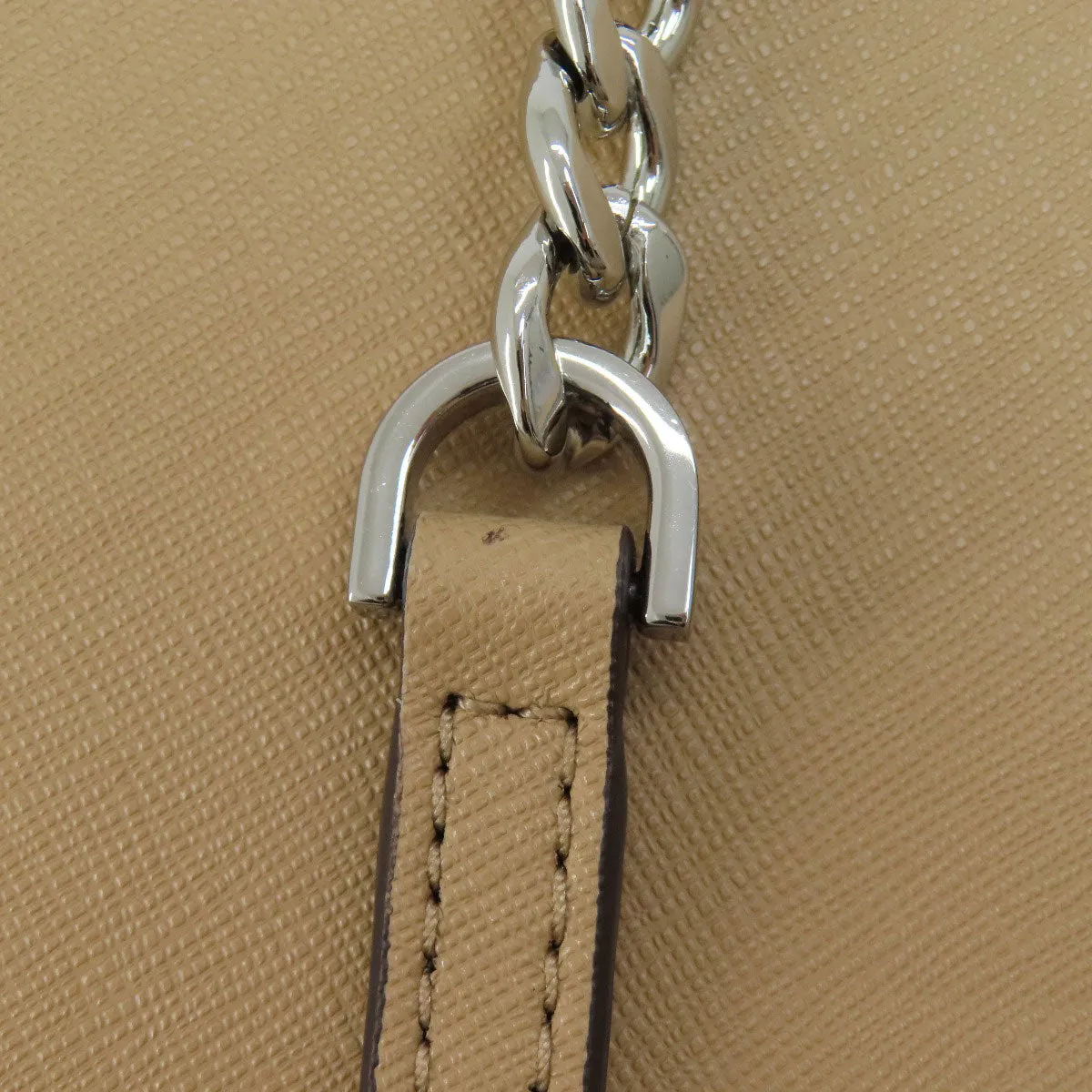 MICHAEL KORS Shoulder Bag PVC beige logo ChainShoulder Women Used