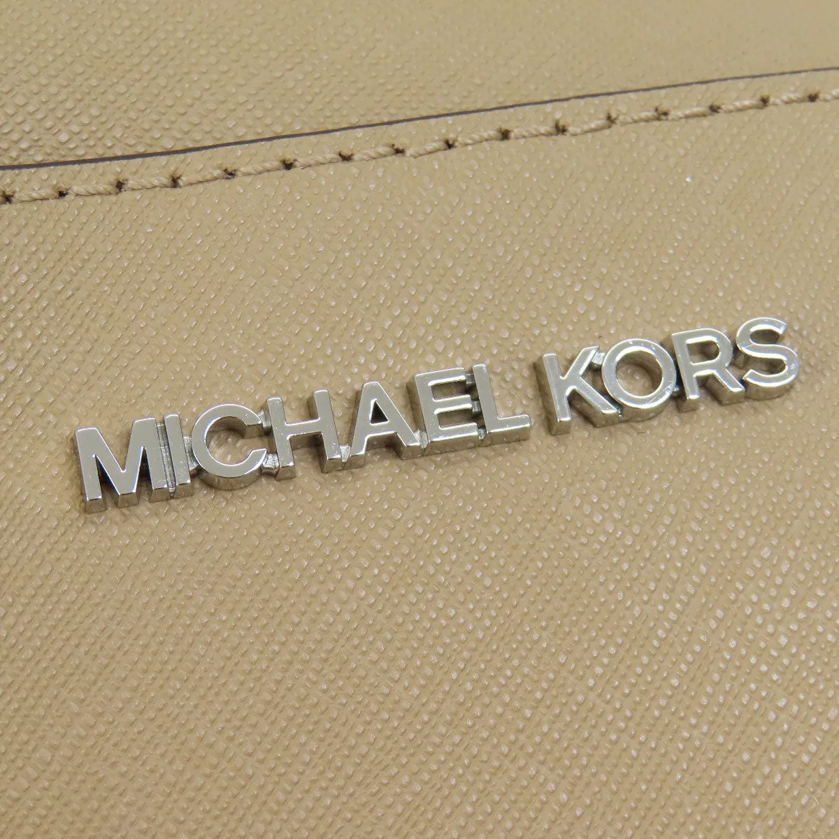 MICHAEL KORS Shoulder Bag PVC beige logo ChainShoulder Women Used