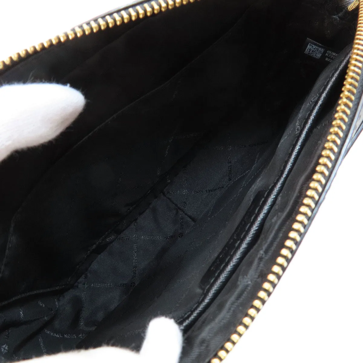 MICHAEL KORS Shoulder Bag PVC black logoMetal Women Used