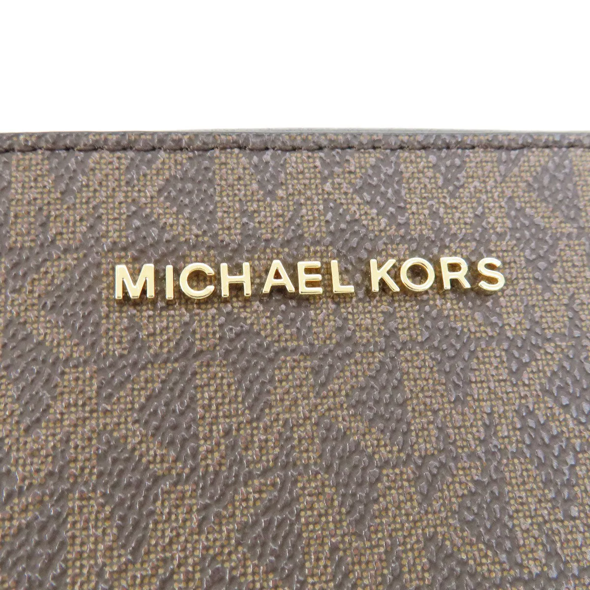 MICHAEL KORS Shoulder Bag PVC black MK signature Women Used