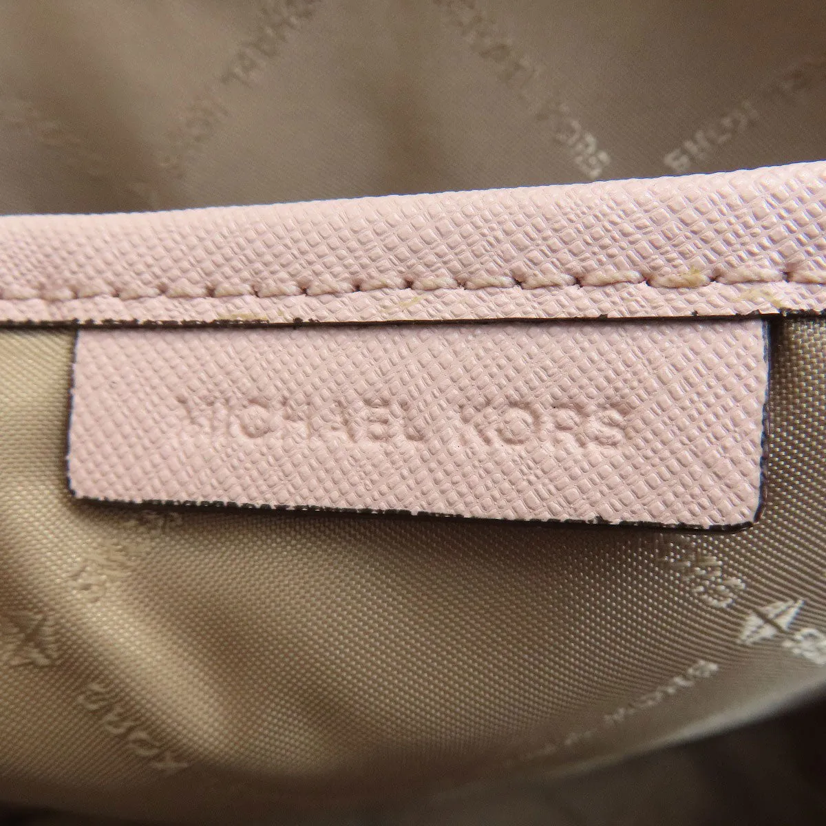 MICHAEL KORS Shoulder Bag PVC pink logo Women Used