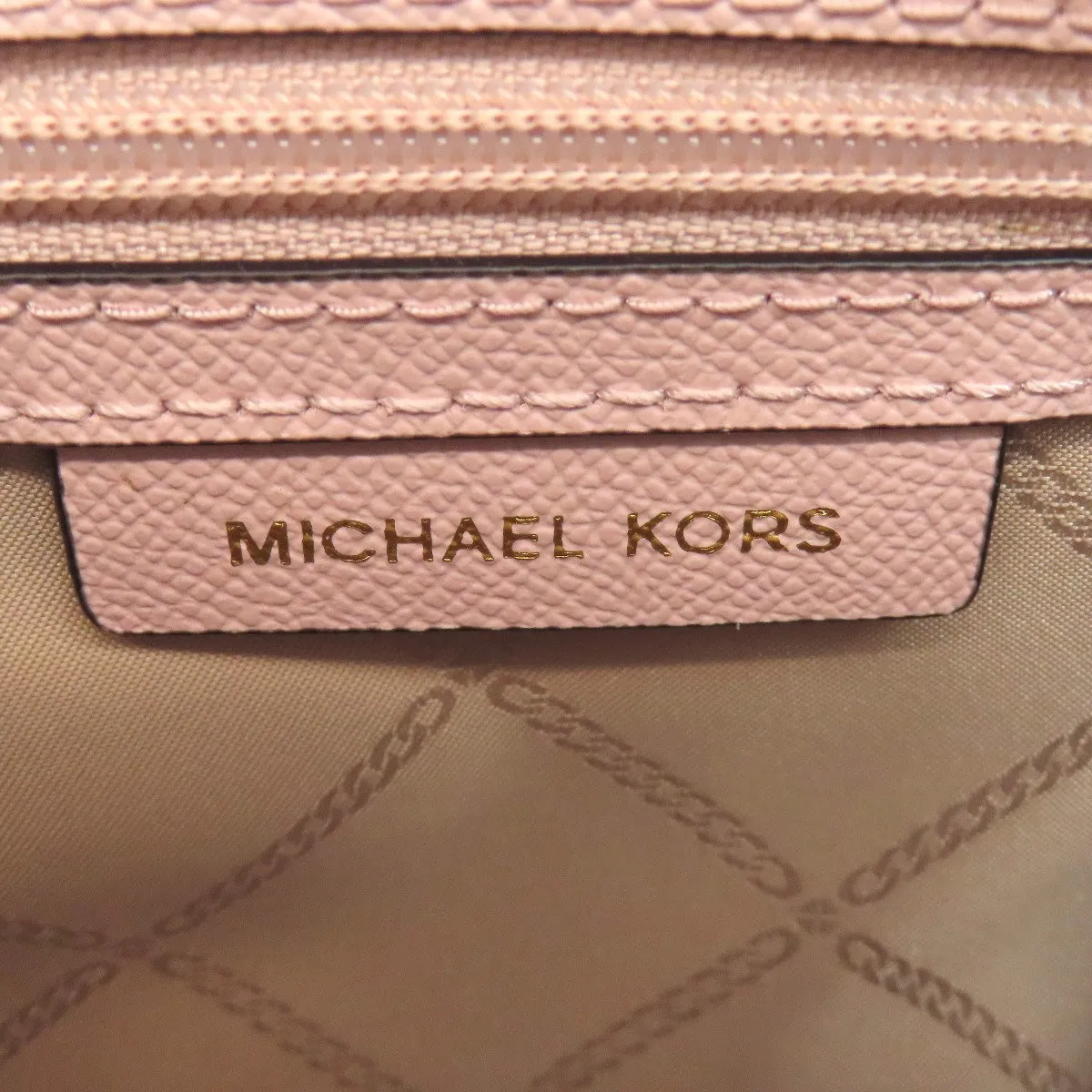 MICHAEL KORS Shoulder Bag PVC pink logo Women Used