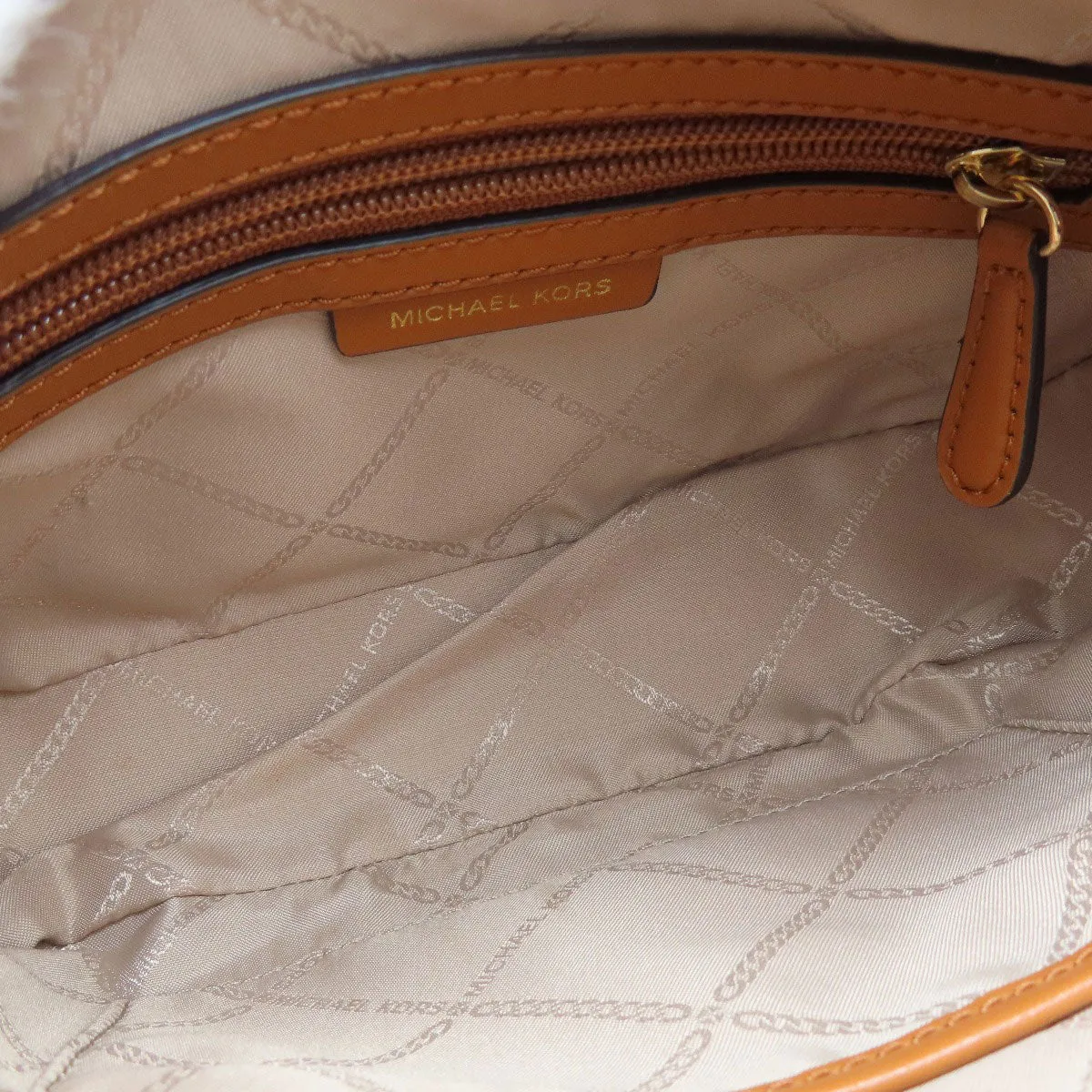 MICHAEL KORS Shoulder Bag PVC white MK signature Women Used