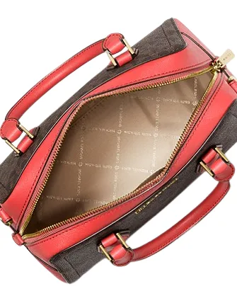 Michael Michael Kors Ayden Medium Logo and Faux Leather Satchel