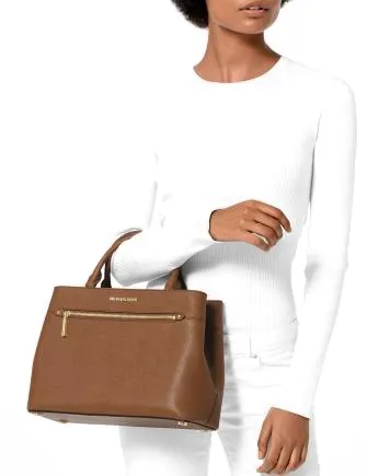 Michael Michael Kors Hailee Crossgrain Leather Satchel