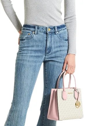 Michael Michael Kors Mercer Medium Logo and Leather Accordion Crossbody Bag