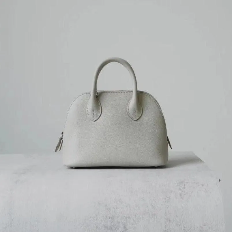 Mini Emma Luxurious Two-way Premium Italian Leather Bag | Handcrafted Full-grain Eve Calf Leather Shoulder Bag