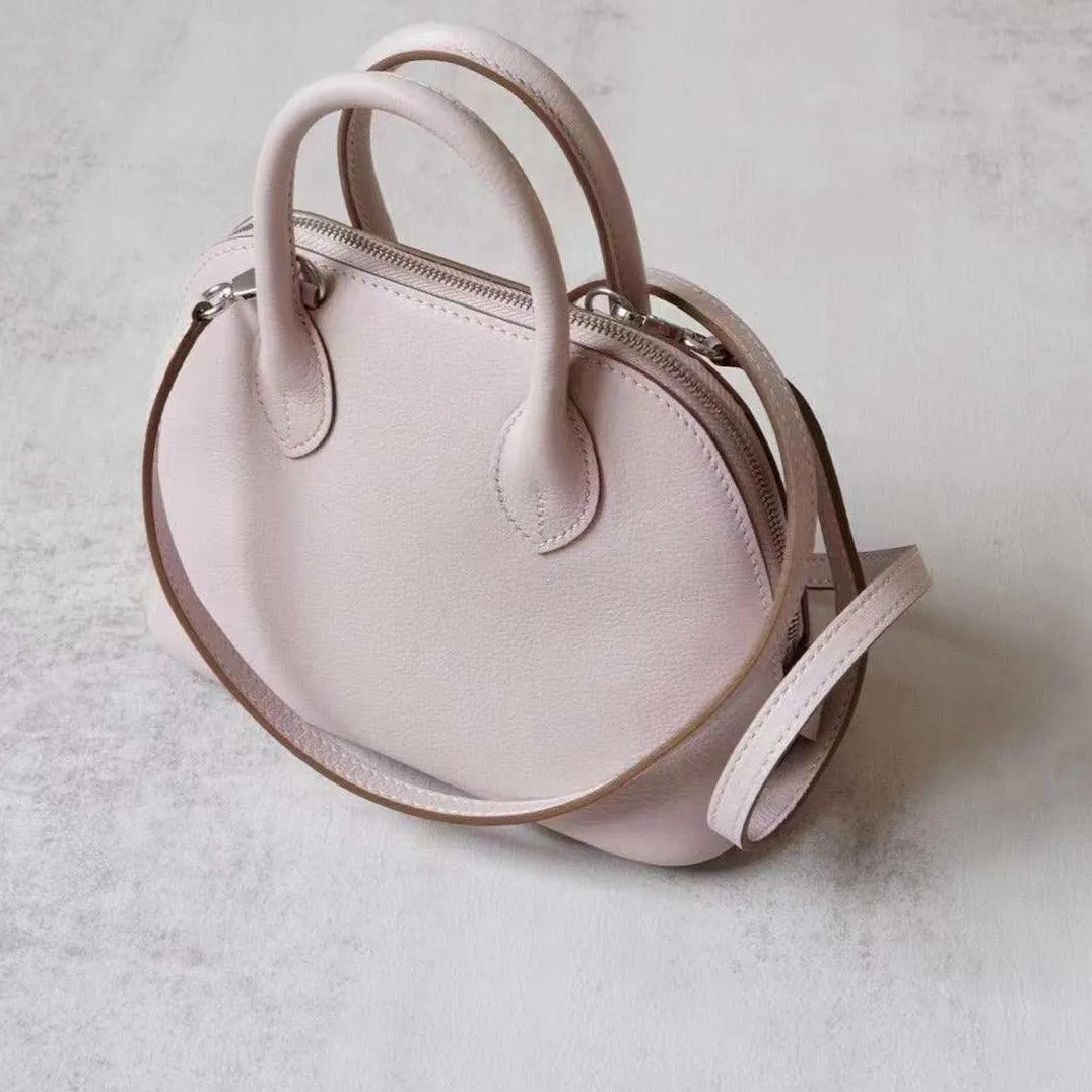Mini Emma Luxurious Two-way Premium Italian Leather Bag | Handcrafted Full-grain Eve Calf Leather Shoulder Bag