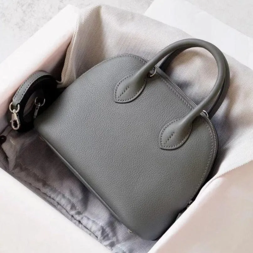 Mini Emma Luxurious Two-way Premium Italian Leather Bag | Handcrafted Full-grain Eve Calf Leather Shoulder Bag