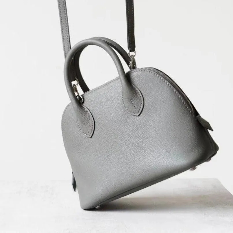 Mini Emma Luxurious Two-way Premium Italian Leather Bag | Handcrafted Full-grain Eve Calf Leather Shoulder Bag