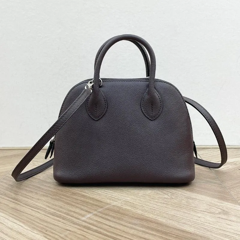 Mini Emma Luxurious Two-way Premium Italian Leather Bag | Handcrafted Full-grain Eve Calf Leather Shoulder Bag