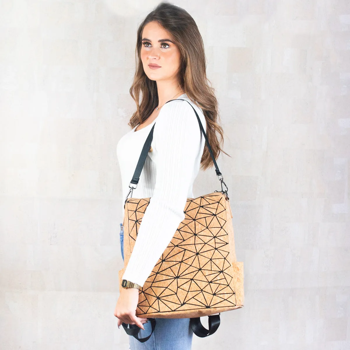 Multi-Uto Cork Utility geometry Backpack-Bag-2228
