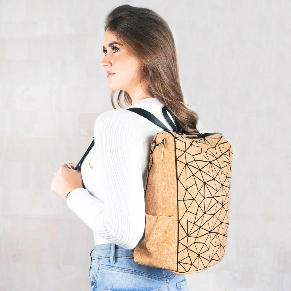 Multi-Uto Cork Utility geometry Backpack-Bag-2228