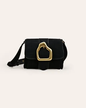 NAMI MINI Black Suede Crossbody bag