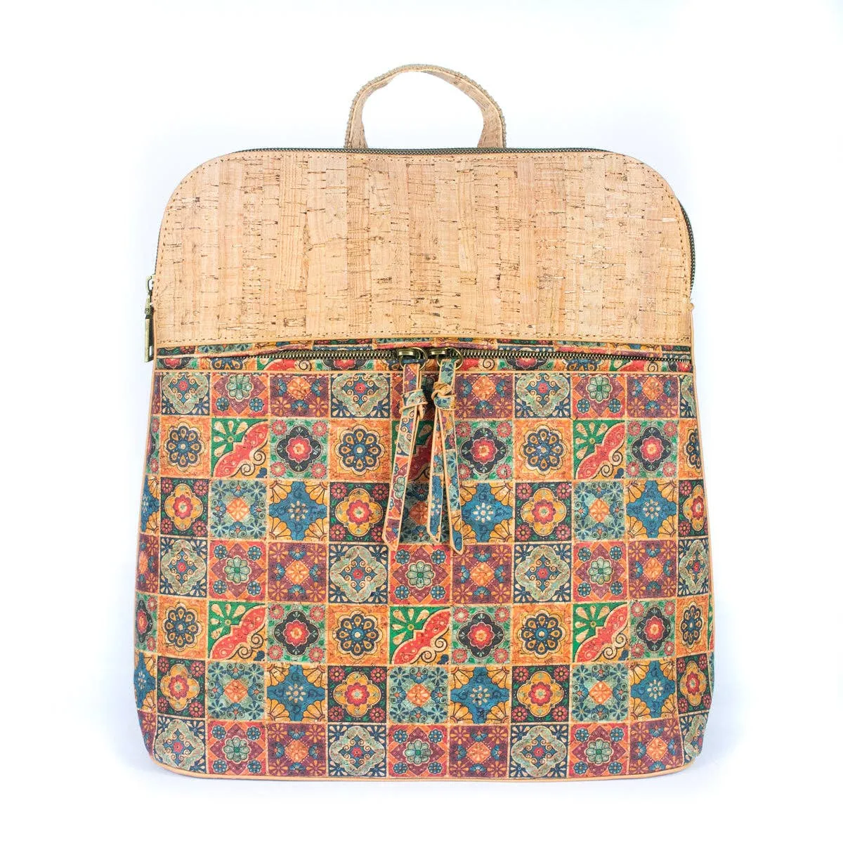 Natural Cork and Printed Cork Women's Backpack BAGF-072