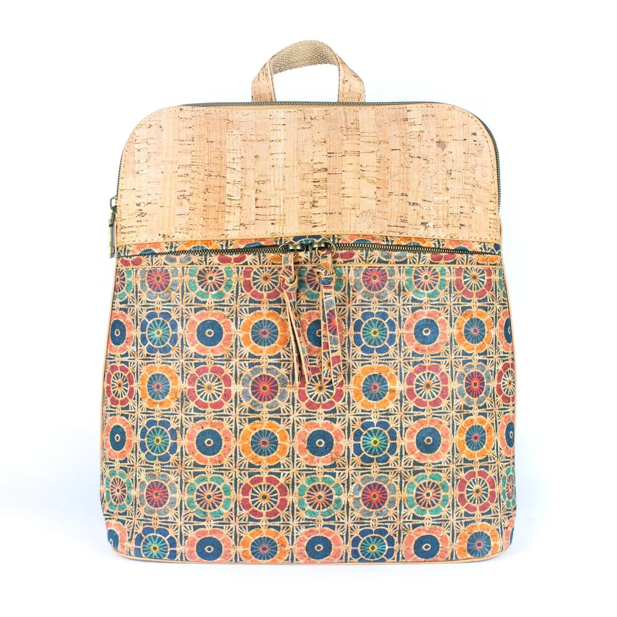 Natural Cork and Printed Cork Women's Backpack BAGF-072