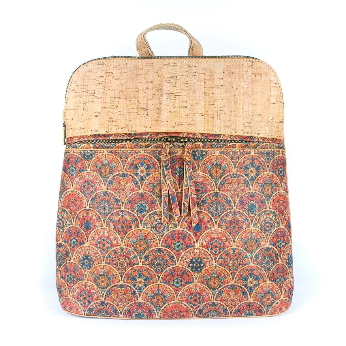 Natural Cork and Printed Cork Women's Backpack BAGF-072