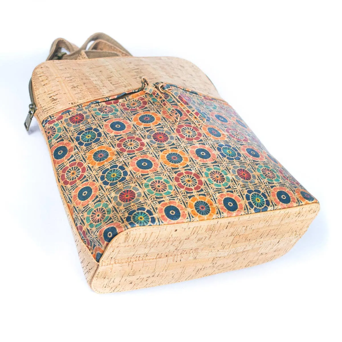 Natural Cork and Printed Cork Women's Backpack BAGF-072