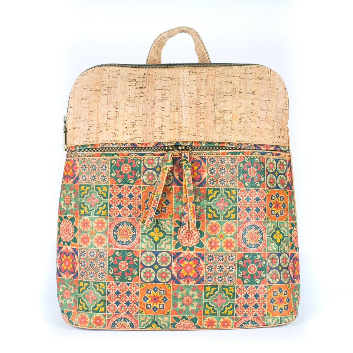Natural Cork and Printed Cork Women's Backpack BAGF-072