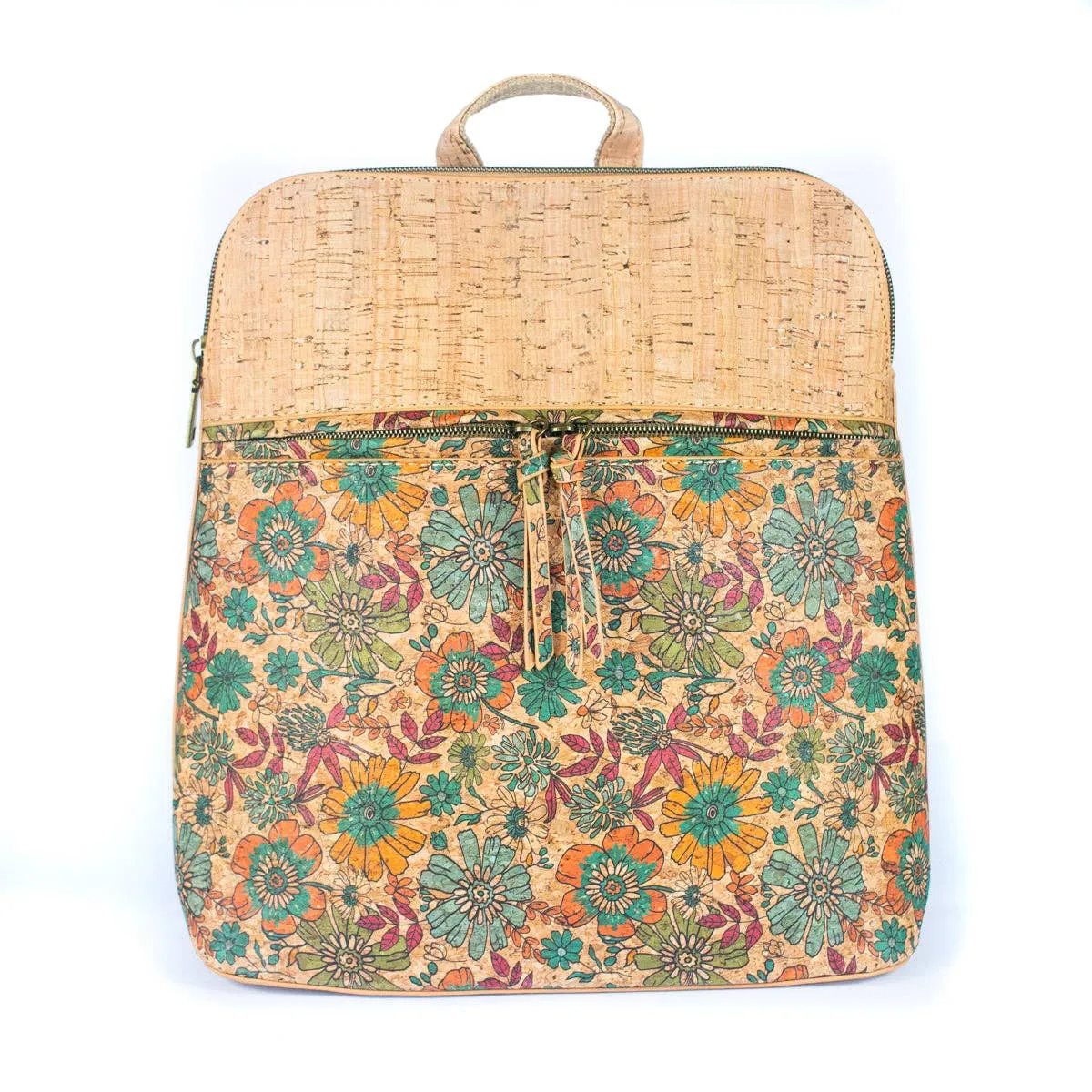 Natural Cork and Printed Cork Women's Backpack BAGF-072
