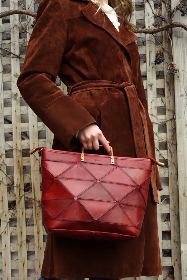 Origami Large Tote - Bordeaux