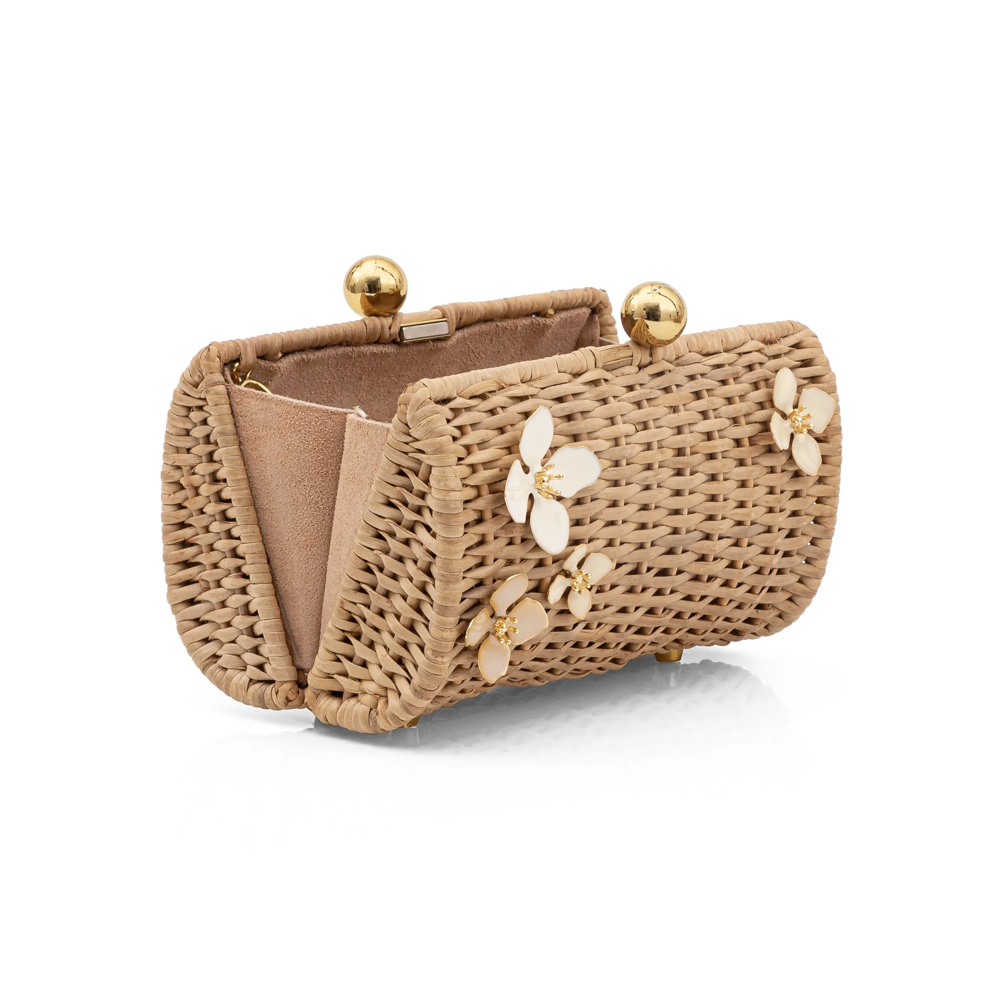 Petit Clutch Flowers Natural