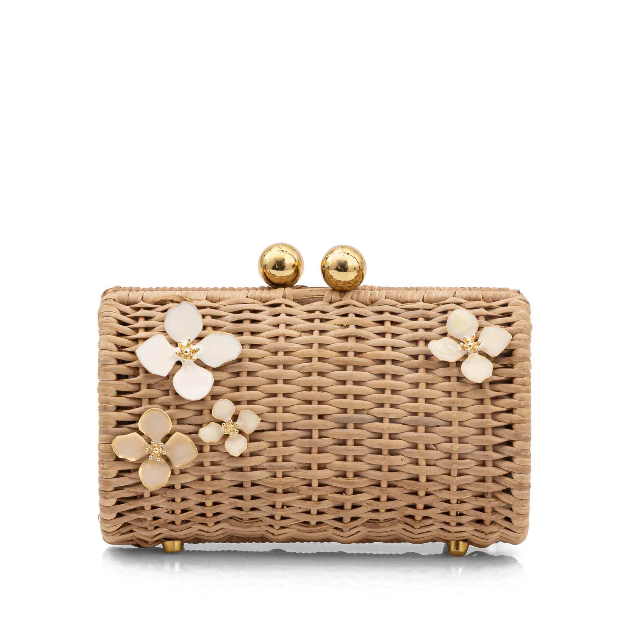 Petit Clutch Flowers Natural