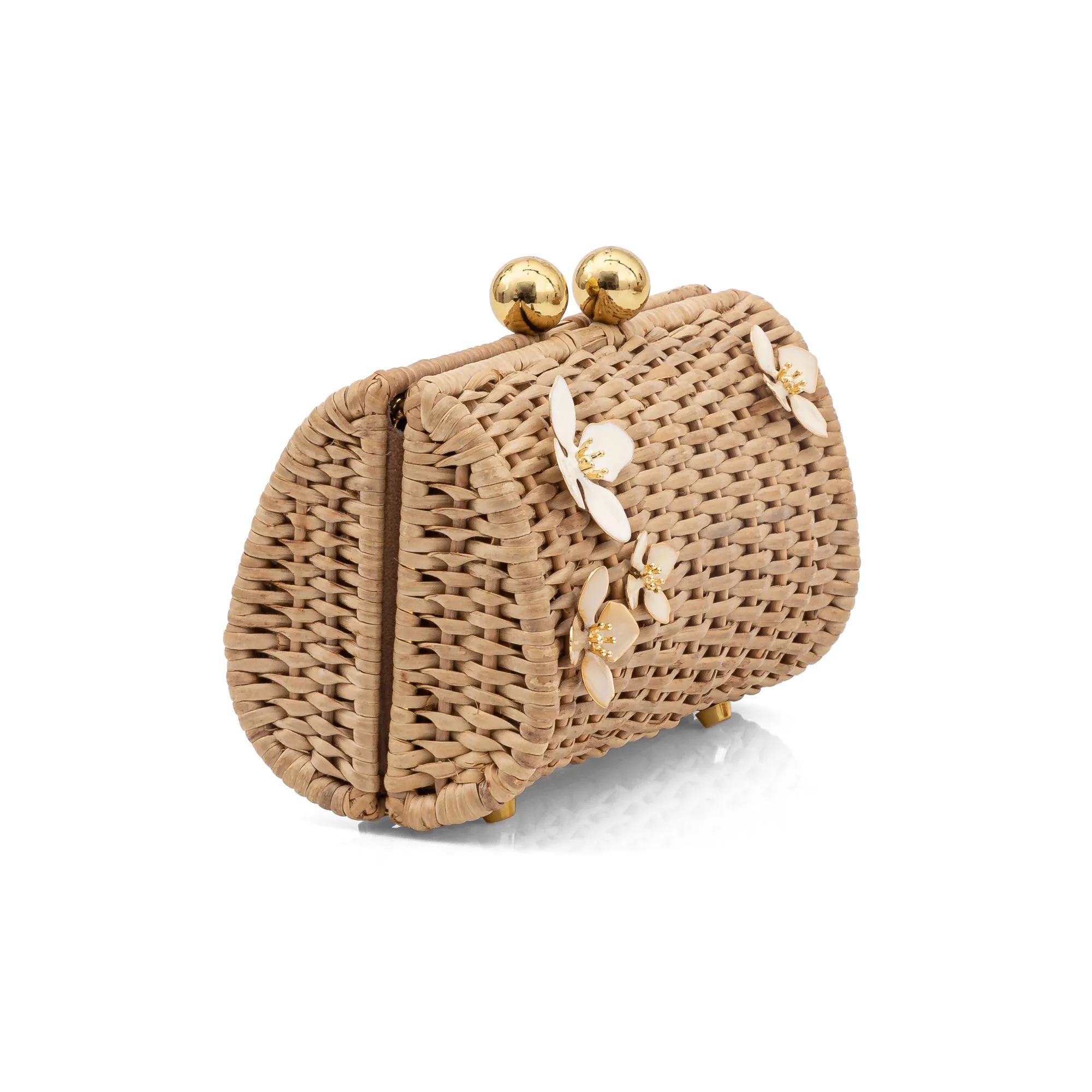 Petit Clutch Flowers Natural
