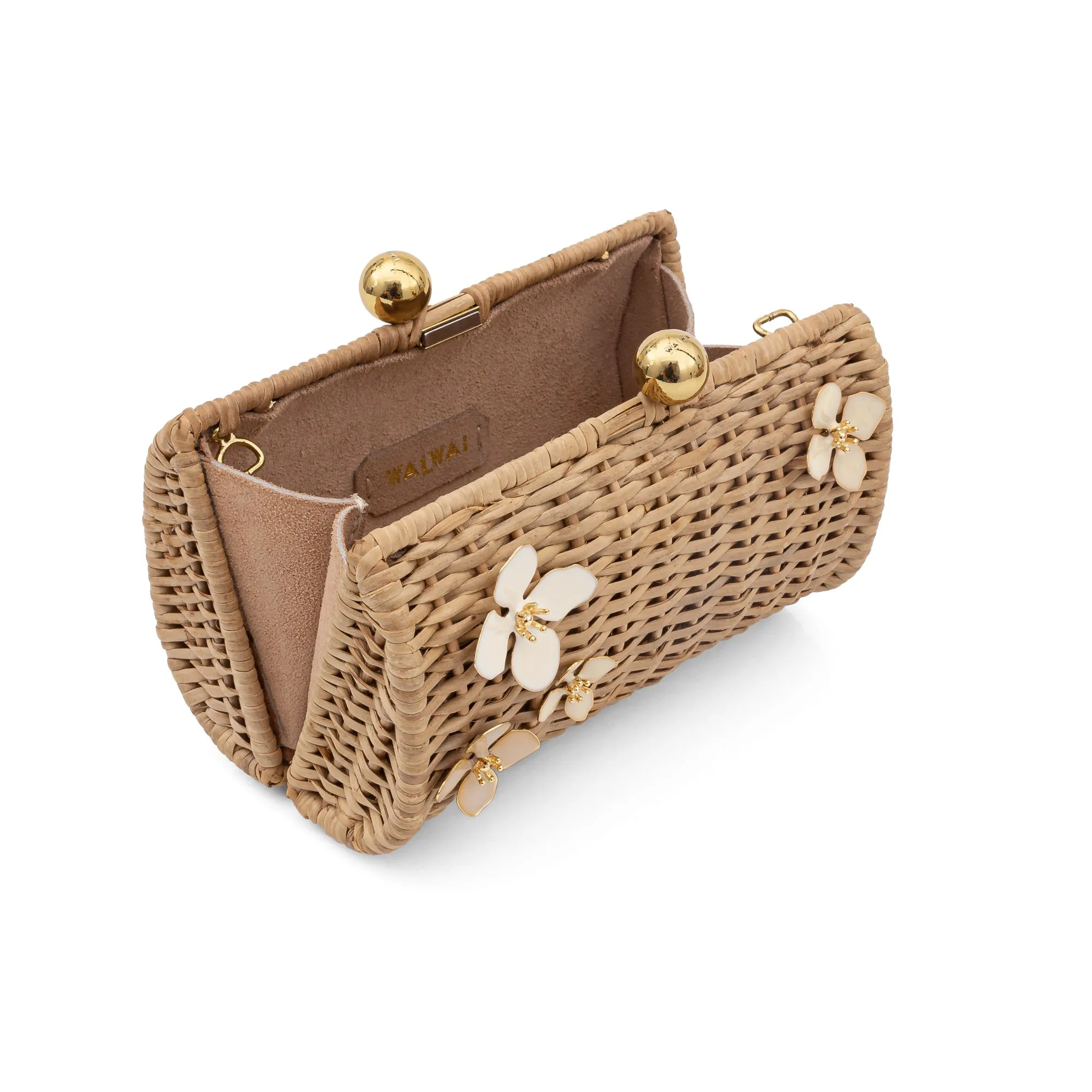 Petit Clutch Flowers Natural