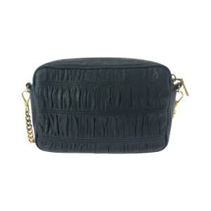 PRADA Shoulder Bag 1BH112  leather black Nappa leather Gathered