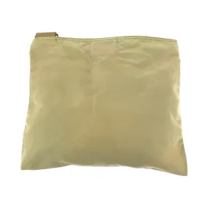 PRADA Shoulder Bag BT0175 Nylon Beige SilverMetal Shoulder Bag pochette Test Triangle With logo Women Used