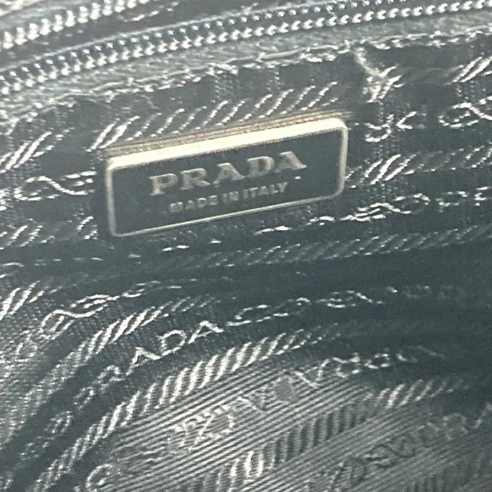 PRADA Shoulder Bag Leather / canvas beige By color Triangle logo plate Women Used
