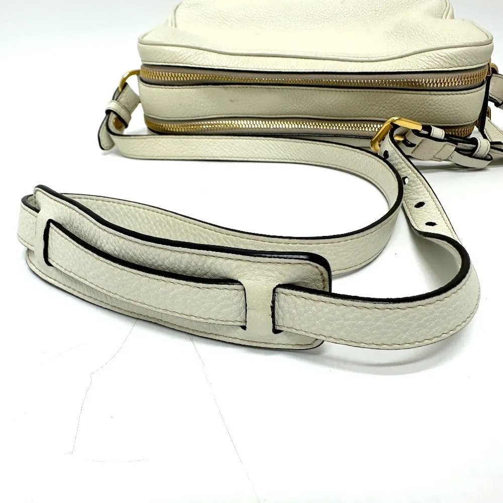 PRADA Shoulder Bag leather white logo