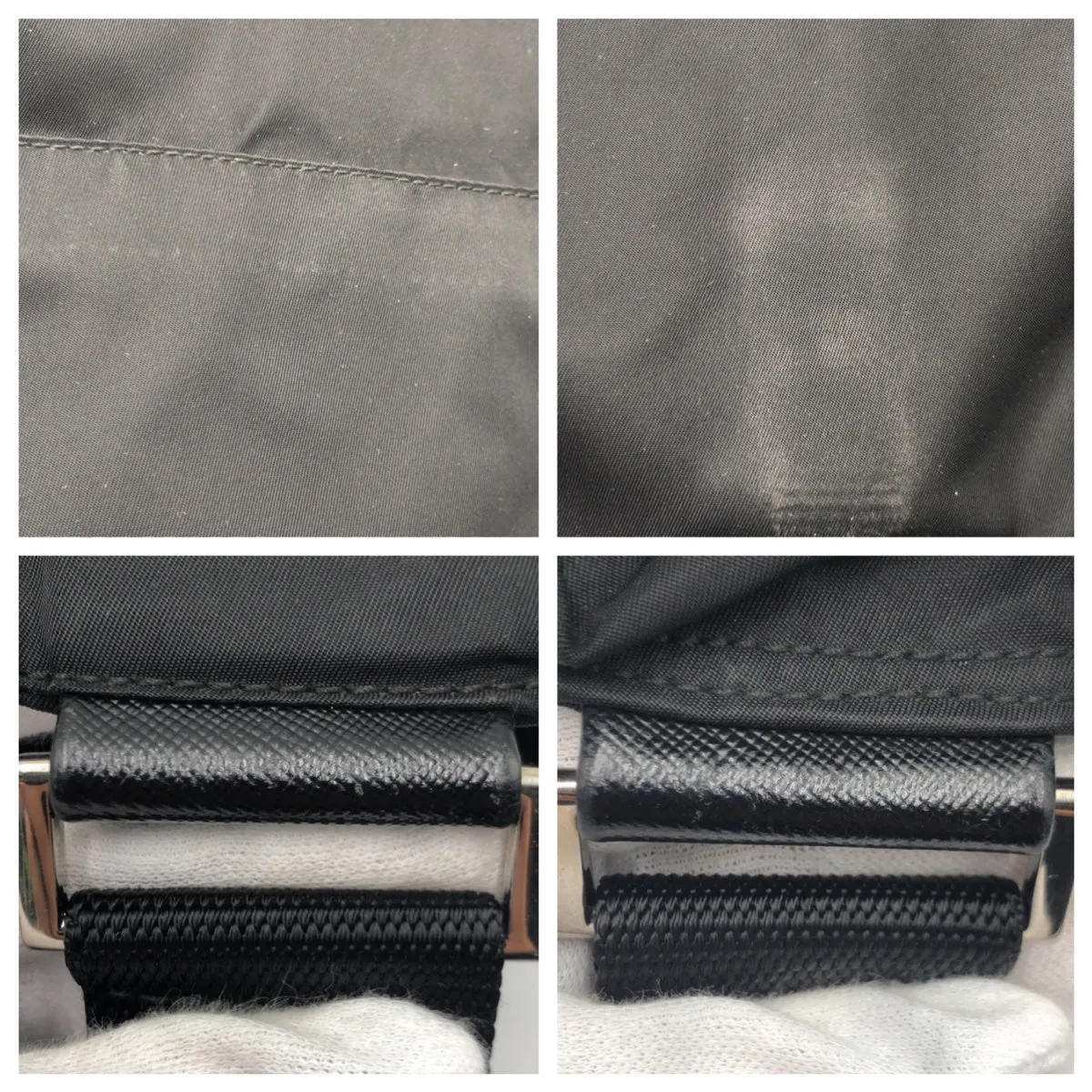PRADA Shoulder Bag Nylon Black black Crossbody Shoulder Bag Messenger Bag Test Triangular logo mens Used